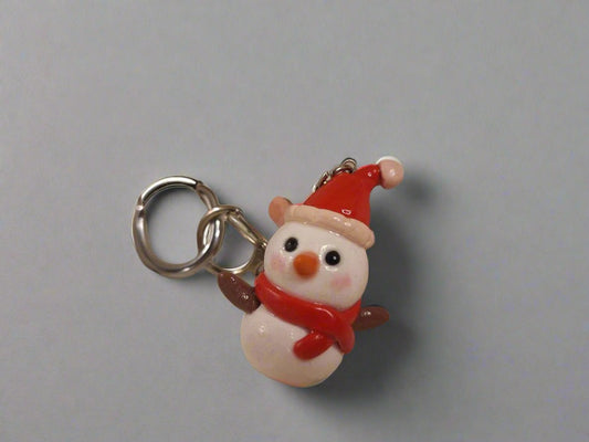 A cute snowman keychain